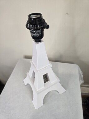 Source Unknown White Eiffel Tower Lamp Sculpture